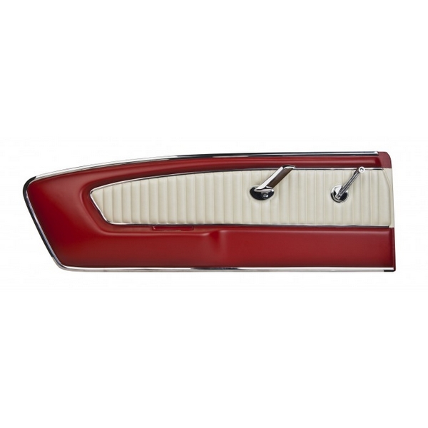 1965 Mustang Pony Door Panels, Vinyl (Two-Tone Version)-2+2 Fastback